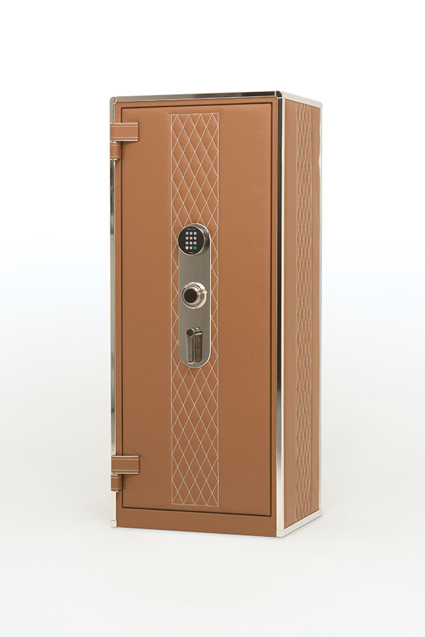 tan leather and stainless closed